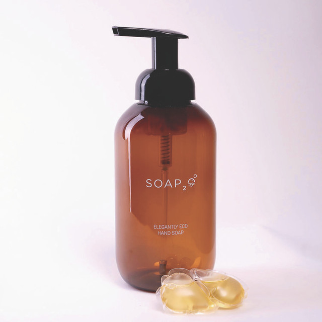 SOAP2O S2OKIT Super HydroDrops and Dispenser Bottle Kit, Coconut Acai Scent, 30 Kits/Carton