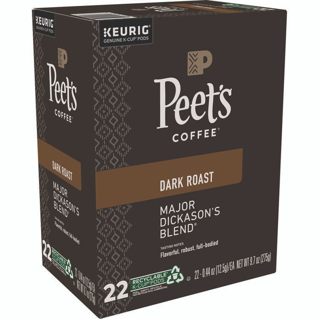 PEETS Peet's Coffee & Tea® 6547CT Major Dickason's Blend K-Cups, Regular, 88/Carton