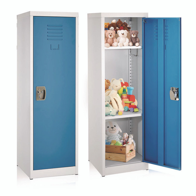 ADIROFFICE I62901BLU Steel Storage Locker, 1 Compartment, 15 x 15 x 48, Blue