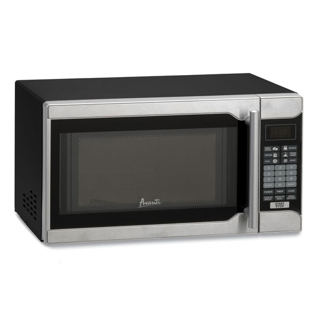 AVANTI MO7103SST 0.7 cu ft Countertop Microwave Oven, 700 W, Black/Stainless Steel