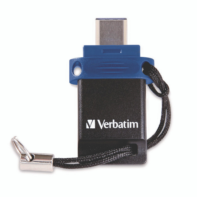 VERBATIM CORPORATION 71275 Store n' Go Dual USB 3.2 Gen 1 Flash Drive for USB-C Devices, Blue