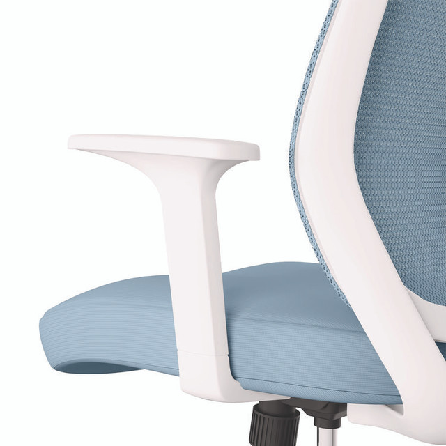 ALERA WX42BME24 Alera Wessex Ergonomic Fabric Mesh Swivel Task Chair, Up to 275 lb, 17.09 to 20.83 Seat Height, Seafoam Seat/Back, White Base