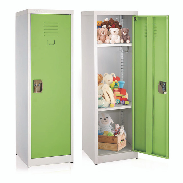 ADIROFFICE I62901GRN Steel Storage Locker, 1 Compartment, 15 x 15 x 48, Green