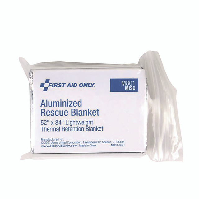 FIRST AID ONLY, INC. 91354 SmartCompliance Aluminized Rescue Blanket, 52 x 84, Silver
