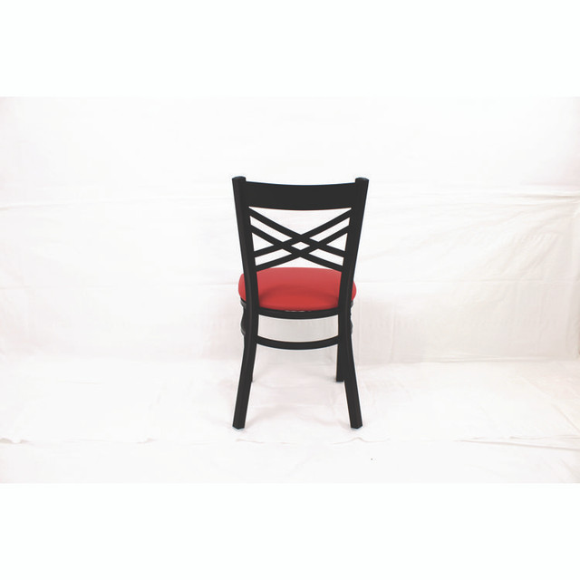 JMC FURNITURE XCHBVSRED X Series Chair, Supports Up to 300 lb, 18" Seat Height, Red Seat, Black Back, Black Base