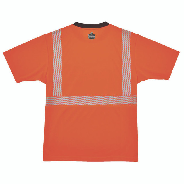 TENACIOUS HOLDINGS, INC. ergodyne® 22621 GloWear 8280BK Class 2 Performance T-Shirt with Black Bottom, 7X-Large Long, Orange