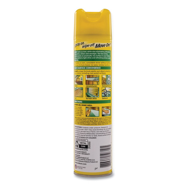 DIVERSEY CB508171EA Endust Multi-Surface Dusting and Cleaning Spray, Lemon Zest, 12.5 oz Aerosol Spray