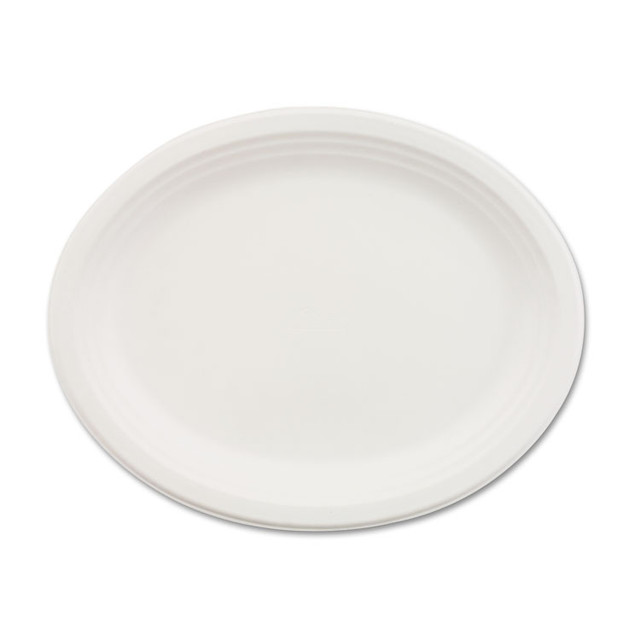 HUHTAMAKI Chinet® 21257CT Classic Paper Dinnerware, Platter, 9.75 x 12.5, White, 500/Carton