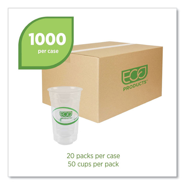 ECO-PRODUCTS,INC. EP-CC24-GS GreenStripe Renewable and Compostable PLA Cold Cups, 24 oz, 50/Pack, 20 Packs/Carton