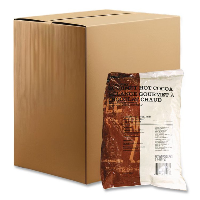 STARBUCKS COFFEE COMPANY 512808 Gourmet Hot Cocoa, 2 lb Bag, 6/Carton