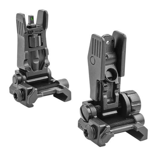 Meprolight 405100 MEPRO FABS Self-Illuminated Folding Adjustable Back-up Sights