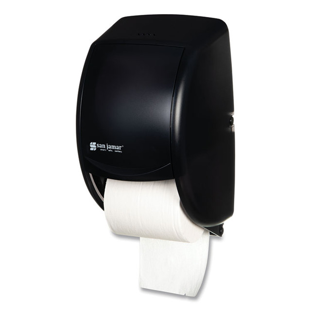CFS BRANDS San Jamar® R3500TBK Duett Classic Standard Toilet Tissue Dispenser, 2 Roll, 7.5 x 7 x 12.75, Black Pearl