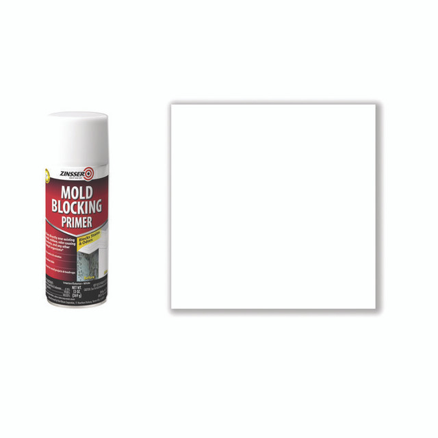 RUST-OLEUM CORPORATION Zinsser® 287512 Mold Blocking Primer Spray, Interior/Exterior, Flat White, 13 oz Aerosol Can, 6/Carton