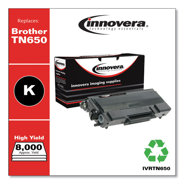 INNOVERA TN650 Remanufactured Black High-Yield Toner, Replacement for TN650, 8,000 Page-Yield