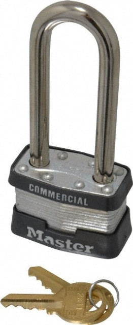 Master Lock 1LJ Padlock: Laminated Steel, Keyed Different, 1-3/4" Wide Master Lock 1LJ Padlock: Laminated Steel, Keyed Different, 1-3/4" Wide