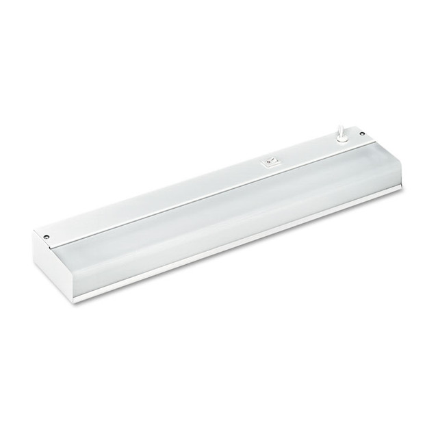 LEDU CORP. L9011 Low-Profile Under-Cabinet LED-Tube Light Fixture with (1) 9 W LED Tube, Steel Housing, 18.25" x 4" x 1.75", White