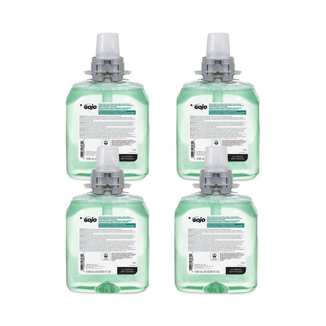 GO-JO INDUSTRIES GOJO® 516304CT Green Certified Foam Hair and Body Wash Refill, Cucumber Melon Scent, 1,250 mL, 4/Carton