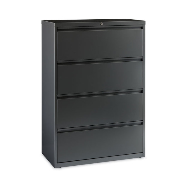 HIRSH INDUSTRIES SPACE SOLUTIONS 16067 Lateral File Cabinet, 4 Letter/Legal/A4-Size File Drawers, Charcoal, 36 x 18.62 x 52.5