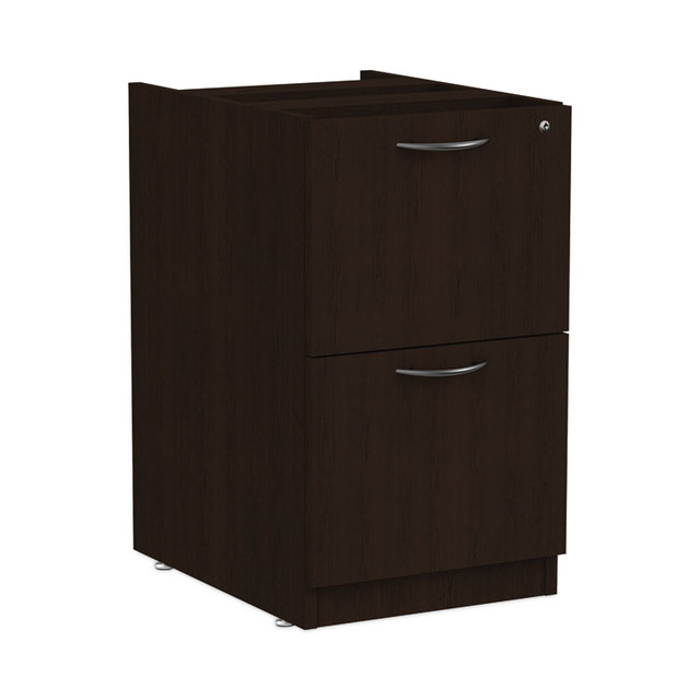 ALERA VA542822ES Alera Valencia Series Full Pedestal File, Left or Right, 2 Legal/Letter-Size File Drawers, Espresso, 15.63" x 20.5" x 28.5"