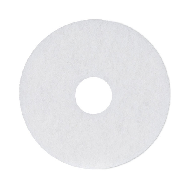 BOARDWALK 4013WHI Polishing Floor Pads, 13" Diameter, White, 5/Carton