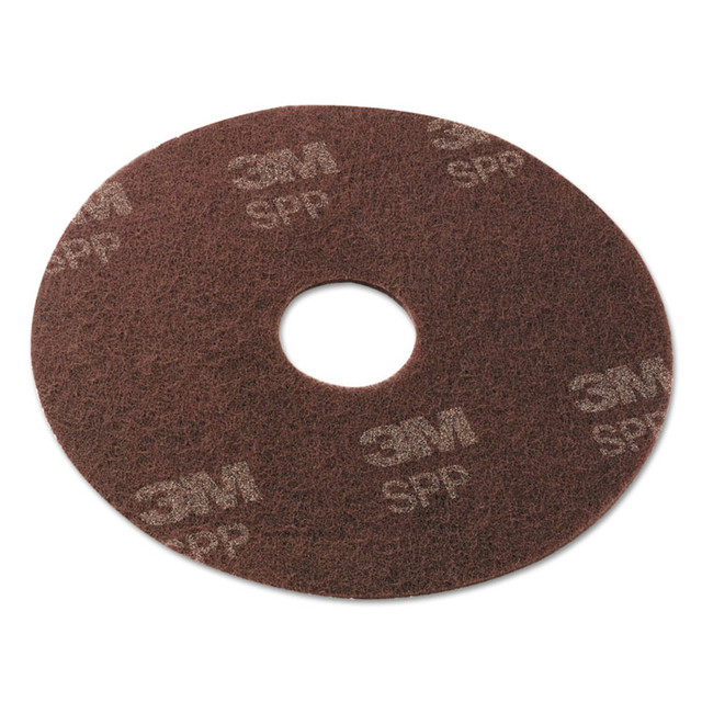 3M/COMMERCIAL TAPE DIV. Scotch-Brite™ SPP16 Surface Prep Floor Pads, 16" Diameter, Brown, 10/Carton