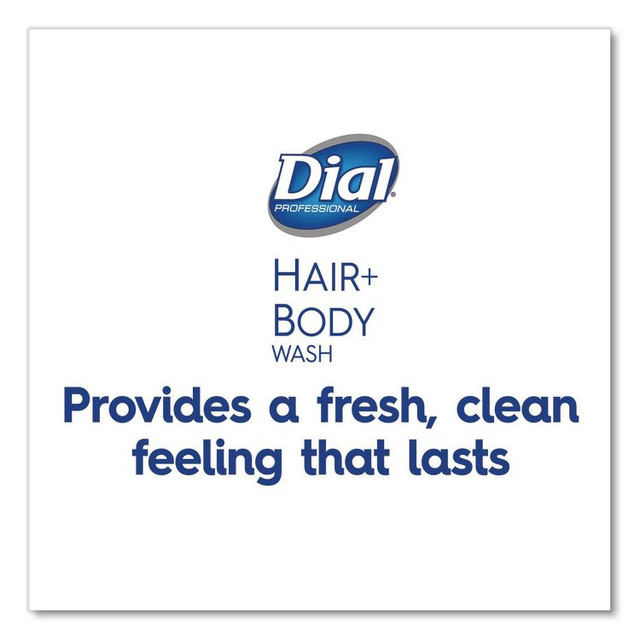 DIAL PROFESSIONAL 04014 Hair + Body Wash, Neutral Scent, 7.5 oz, 24/Carton