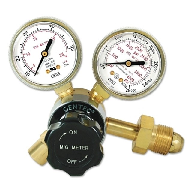GENTEC® Flow Gauge Regulator, Argon Ar/CO2, 4000 psi Inlet
