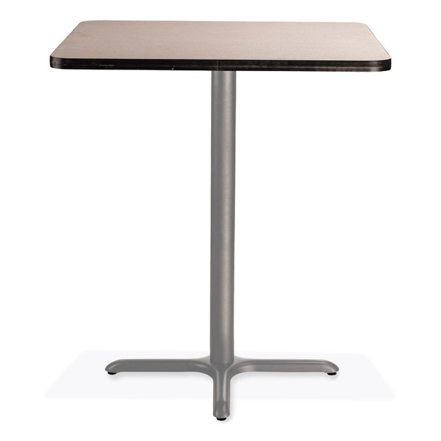 NATIONAL PUBLIC SEATING NPS® CG33636XB1GY Cafe Table, 36w x 36d x 42h, Square Top/X-Base, Gray Nebula Top, Gray Base