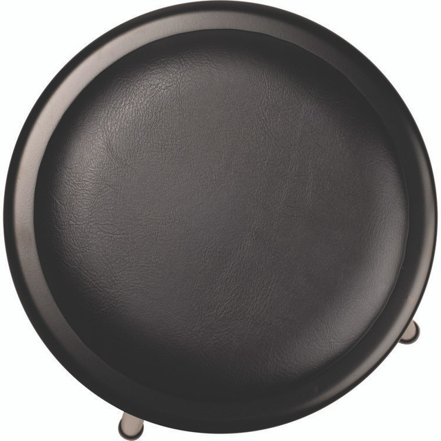 NATIONAL PUBLIC SEATING NPS® 6430H10 6400 Series Height Adjustable HD Vinyl Padded Steel Stool, Supports 500 lb, 30.5" to 38.5" Seat Height, Black Seat/Base