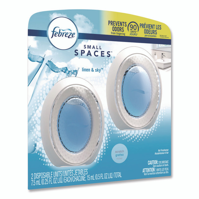 PROCTER & GAMBLE Febreze® 93326EA smallSPACES, Linen and Sky, 0.25 oz, 2/Pack