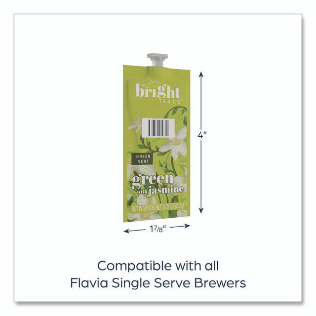 LAVAZZA FLAVIA® 48723 The Bright Tea Co. Green with Jasmine Tea Freshpack, 40/Carton