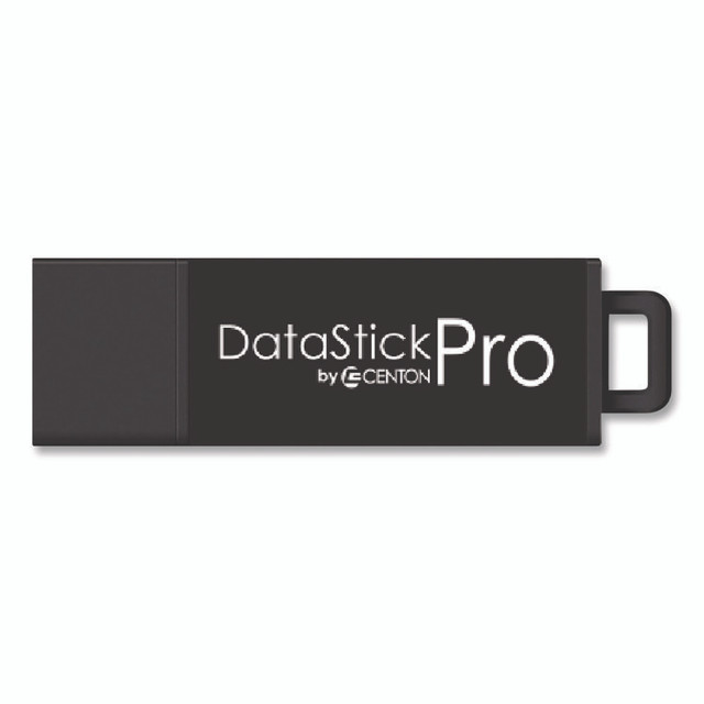 CENTON ELECTRONICS INC. S1U3P664G10B DataStick Pro USB 3.2 Type A Flash Drive, 64 GB, Black, 10/Pack