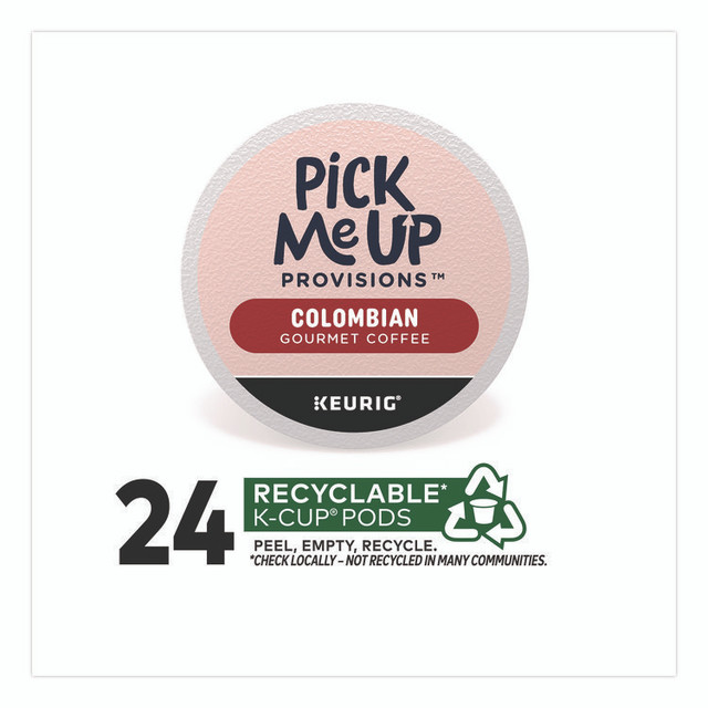 PICK ME UP PROVISIONS 5000381025 Colombian Coffee K-Cups, 24/Box