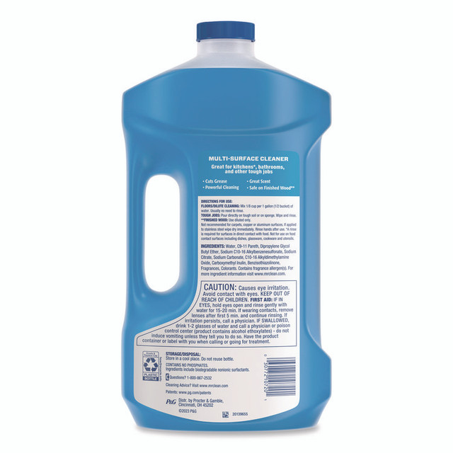 PROCTER & GAMBLE Mr. Clean® 10720 Mr. Clean Multipurpose Cleaning Solution, Unstopables Fresh Scent, 64 oz Bottle