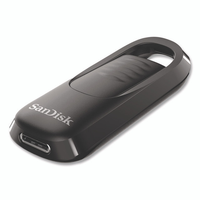 SANDISK CORPORATION SDCZ480256GA Ultra Slider USB 3.2 Type C Flash Drive, 256 GB, Black