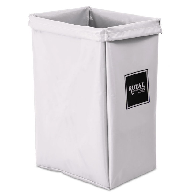 ROYAL BASKET TRUCKS L00WWXHBN Hamper, Hamper Bag Only, Vinyl, 30 gal, 15w x 16d x 30h, White