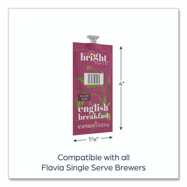 LAVAZZA FLAVIA® 48724 The Bright Tea Co. English Breakfast Black Tea Freshpack, 40/Carton