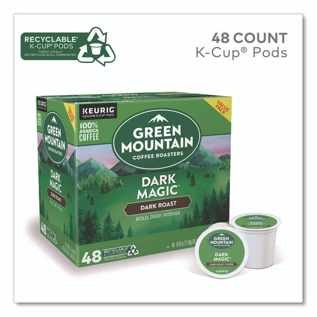 KEURIG DR PEPPER Green Mountain Coffee® 1635472 Dark Magic Extra Bold Coffee K-Cups, 0.4 oz, 48/Box