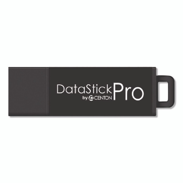 CENTON ELECTRONICS INC. S1U3P6128G10 DataStick Pro USB 3.2 Type A Flash Drive, 128 GB, Black, 10/Pack