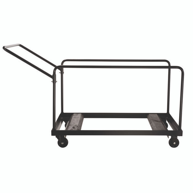 NATIONAL PUBLIC SEATING NPS® DY60R Folding Table Dolly For Round Tables, 1,100 lb Capacity, 27.75" x 47.5" x 31.25", Brown