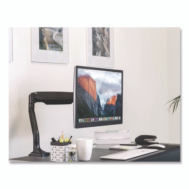 MOUNT-IT! MI1771BLACK Single Monitor Gas-Spring Mounting Arm, For 13" to 32" Monitors, 360 Degree Rotation, +/-45 Degree Tilt, Black, Supports 20lb
