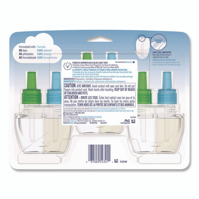 PROCTER & GAMBLE Febreze® 54341EA PLUG Air Freshener Refills, Gain Original, 0.87 oz, 3/Pack