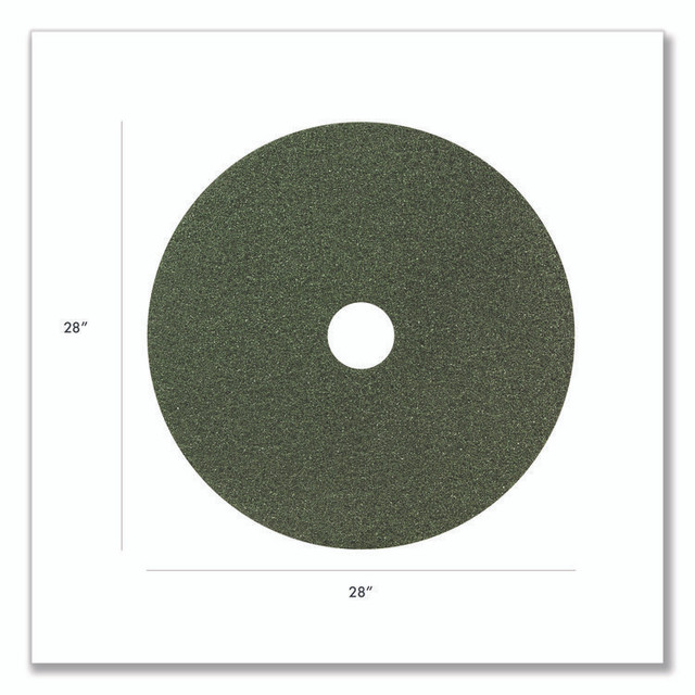 AMERICO MANUFACTURING CO 442428 Black Diamond 3000 Grit Diamond Pad, 28" Diameter, Black and Green, 2/Carton
