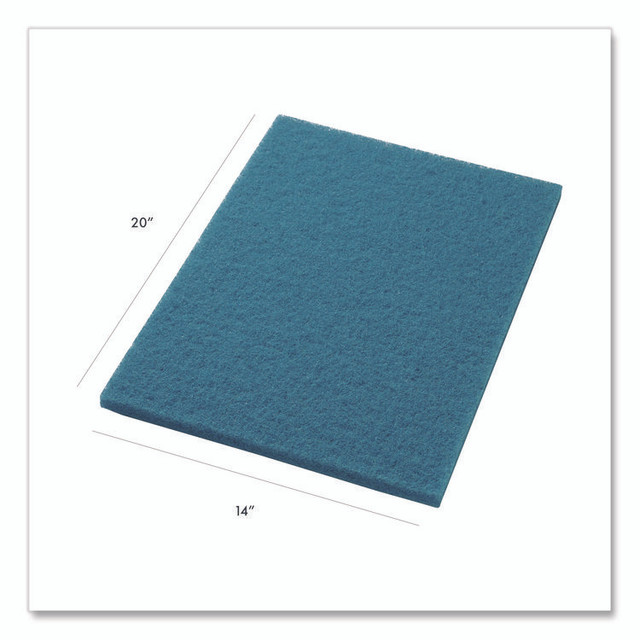 AMERICO MANUFACTURING CO 40041420 Cleaner Pad, 14 x 20, Blue, 5/Carton