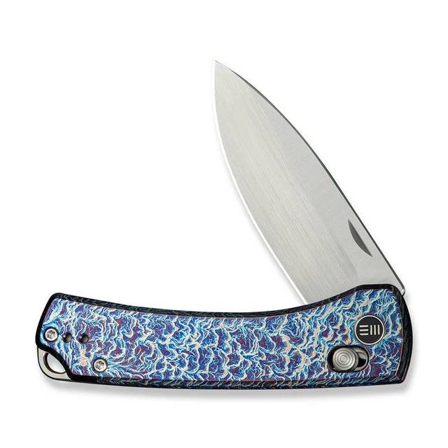 We Knife WE22046-4 WEKNIFE Nightblade Crossbar Lock Knife Flamed Titanium Handle (2.98"" Hand Rubbed Satin CPM 20CV Blade) WE22046-4 We Knife WE22046-4 WEKNIFE Nightblade Crossbar Lock Knife Flamed Titanium Handle (2.98"" Hand Rubbed Satin CPM 20CV Blade) WE22046-4