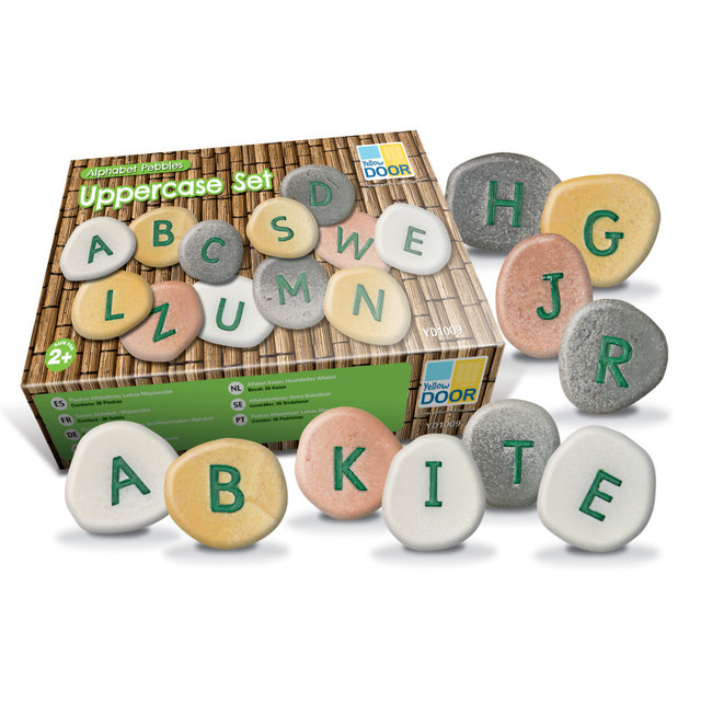YELLOW DOOR US LLC Yellow Door Uppercase Alphabet Pebbles, Set of 26