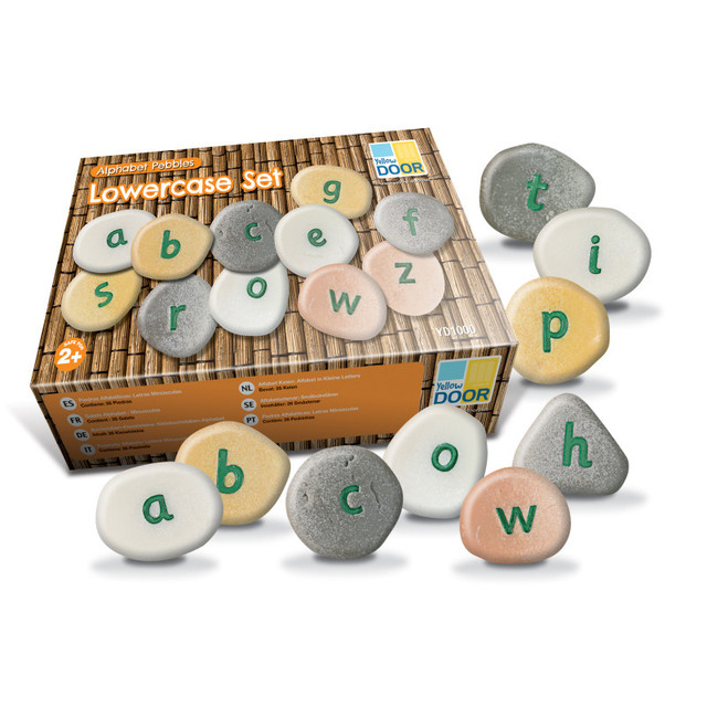 YELLOW DOOR US LLC Yellow Door Lowercase Alphabet Pebbles, Set of 26