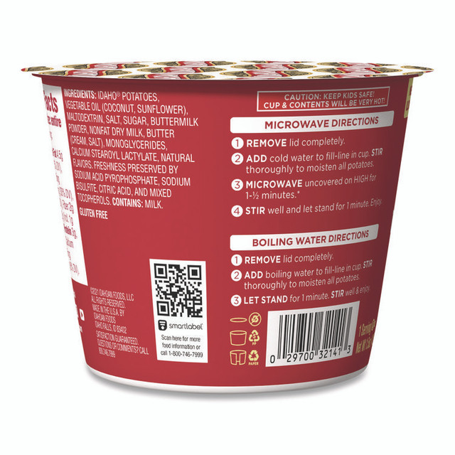 IDAHOAN FOODS LLC IDA33141 Buttery Homestyle Mashed Potatoes, 1.5 oz Cup, 10/Carton