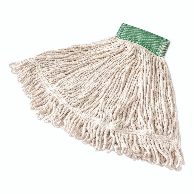 RUBBERMAID COMMERCIAL PROD. FGD25206WHEA Super Stitch Blend Mop Head, Cotton/Synthetic, Medium, White