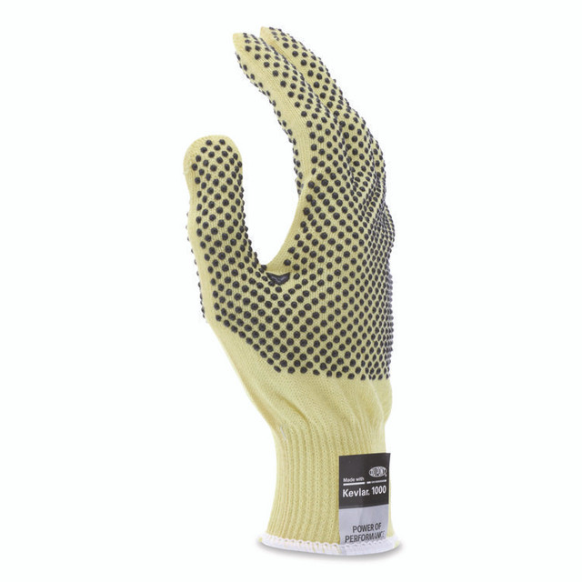 MCR SAFETY 9396S CutPro Kevlar Gloves, Reversible, 10" Long, Small, Yellow/Black, Pair